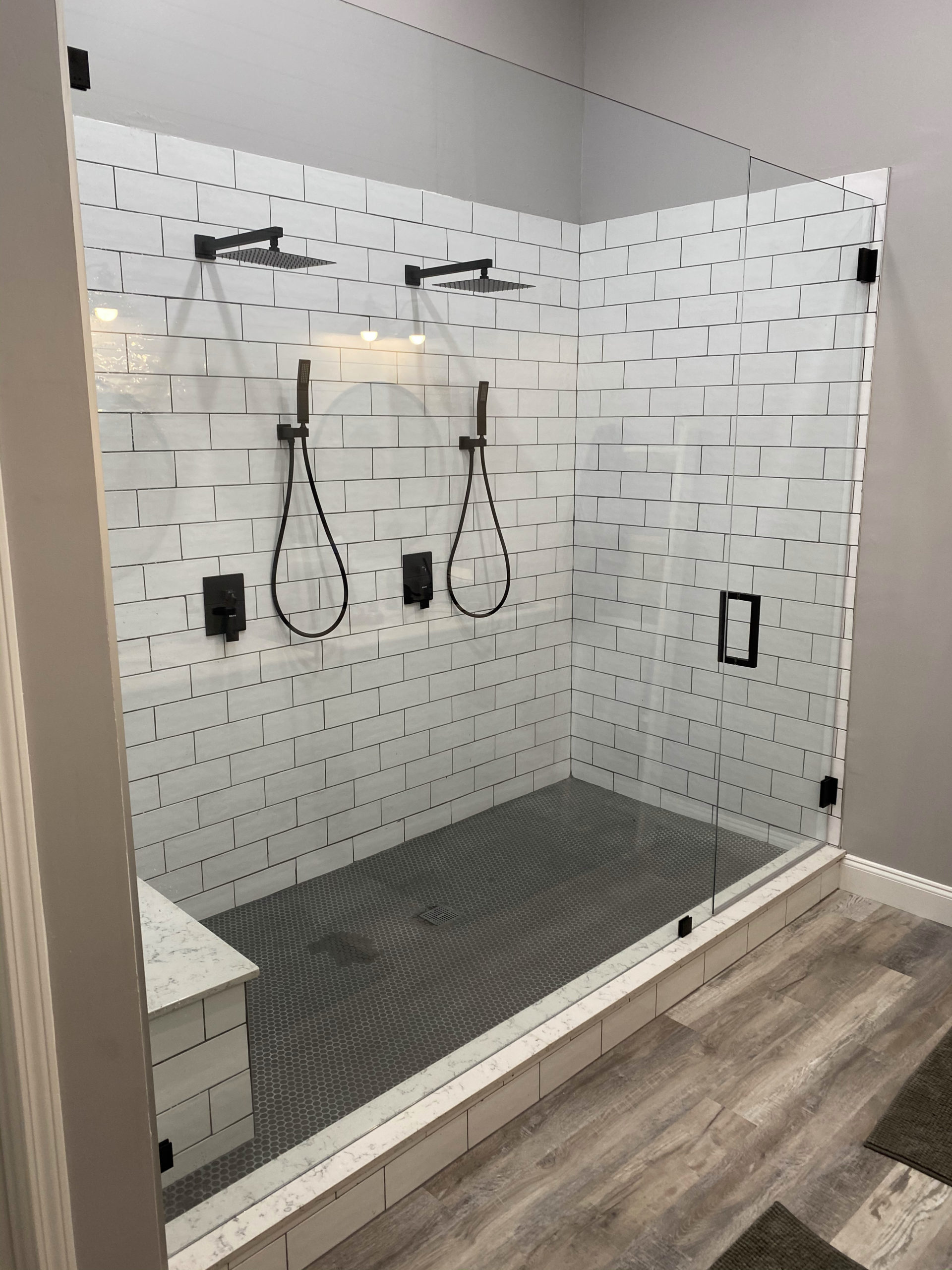 large double shower