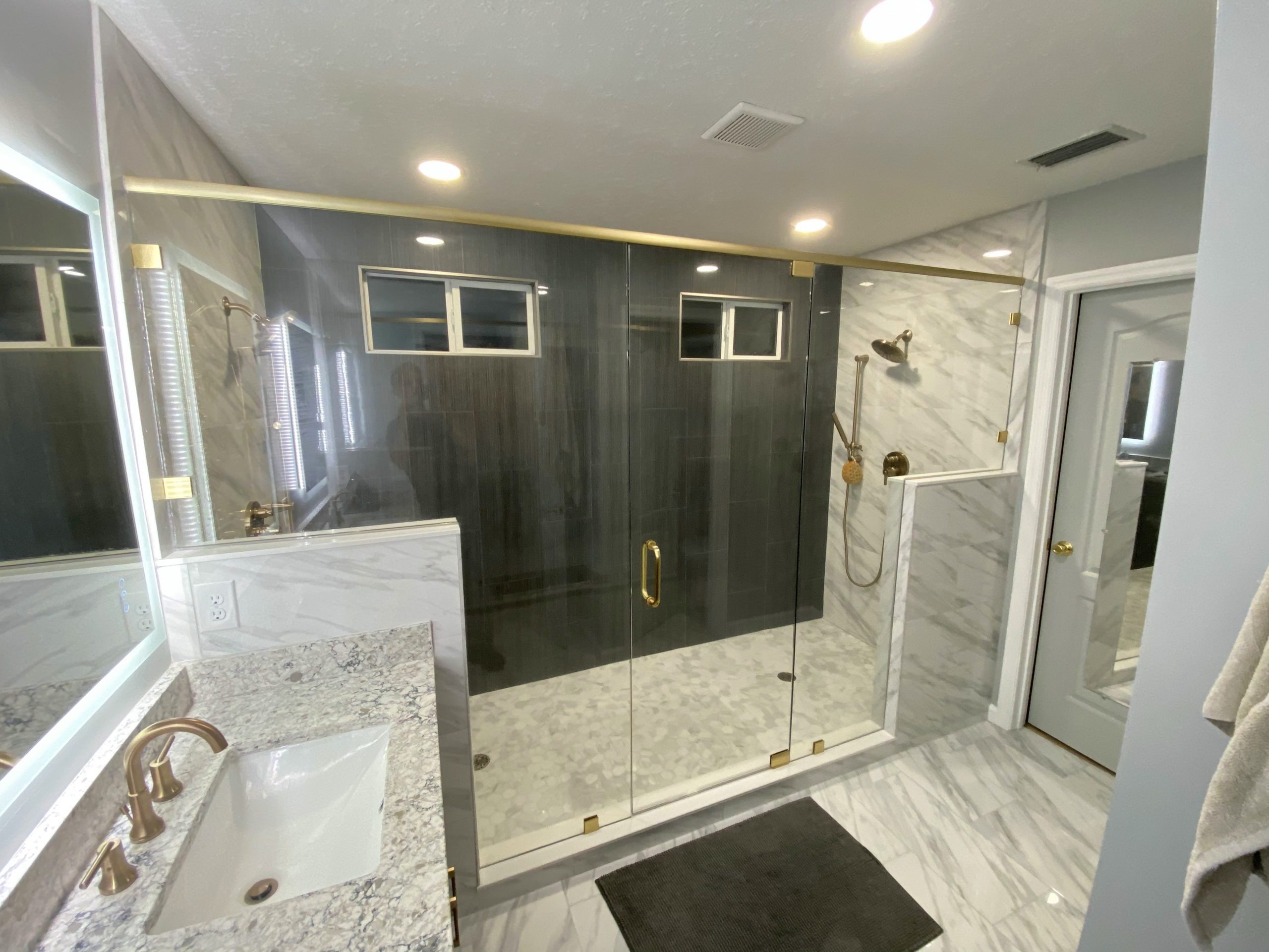 large double shower