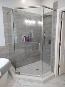 three sided shower