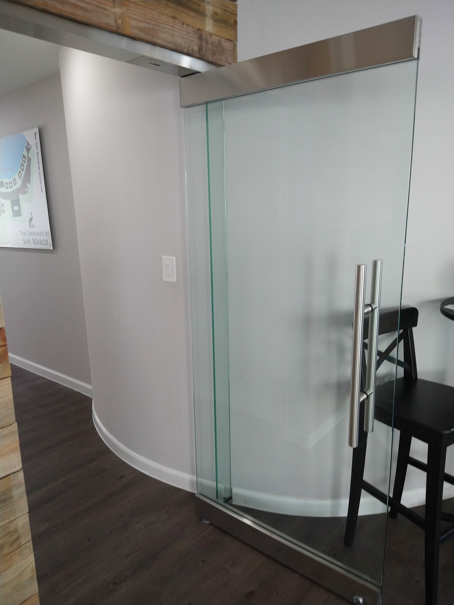 large glass door