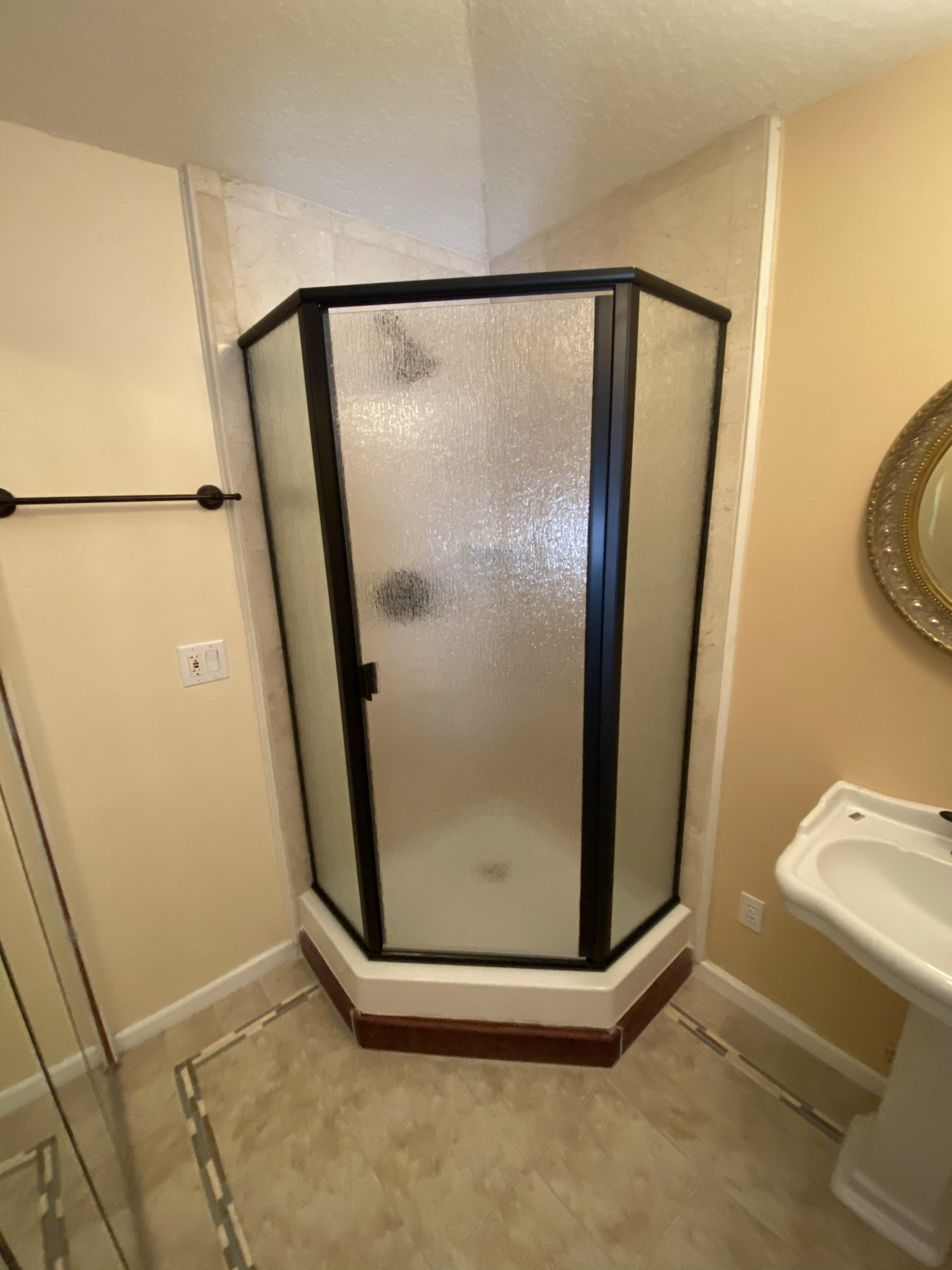 three sided shower